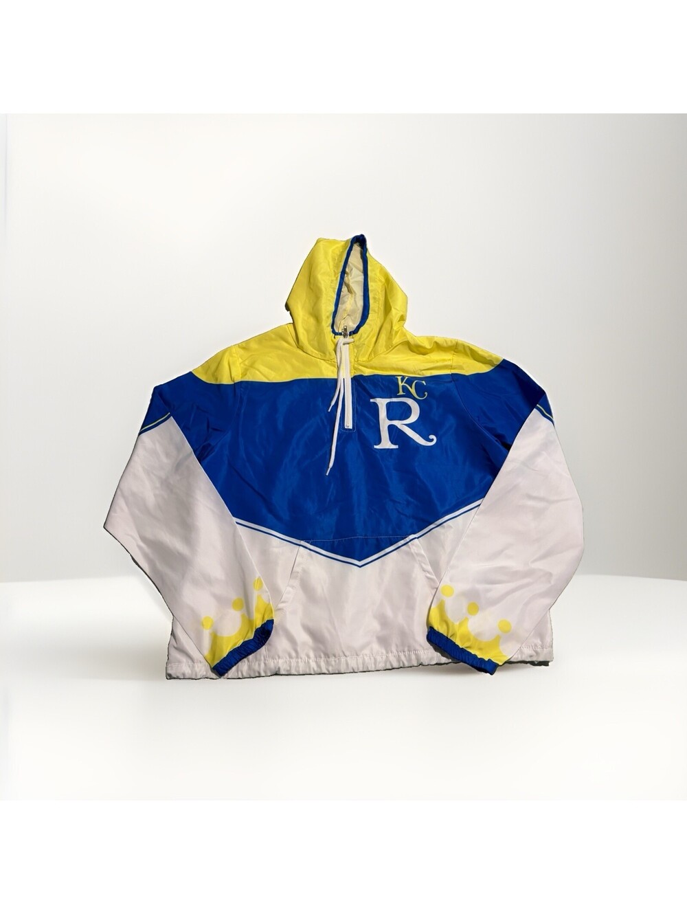 Kansas City Royals Zip Windbreaker Pullover Adult Extra Large Blue Jacket 90s